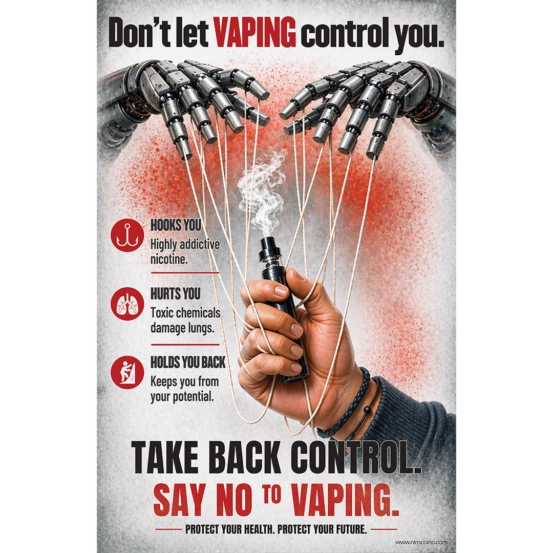 Vaping Prevention Poster: Don’t Let Vaping Control You