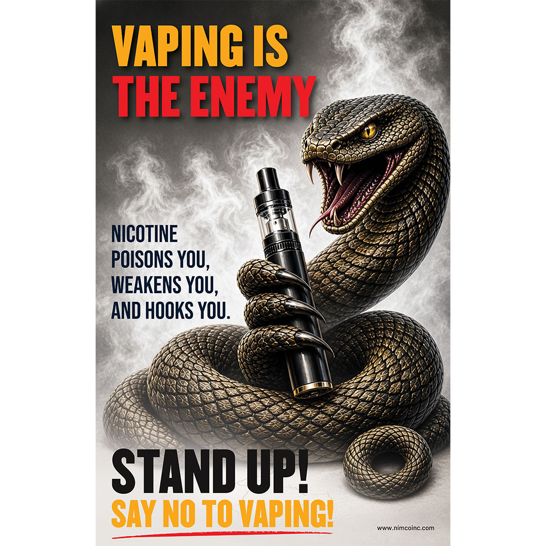 Vaping Prevention Poster: Vaping Is The Enemy
