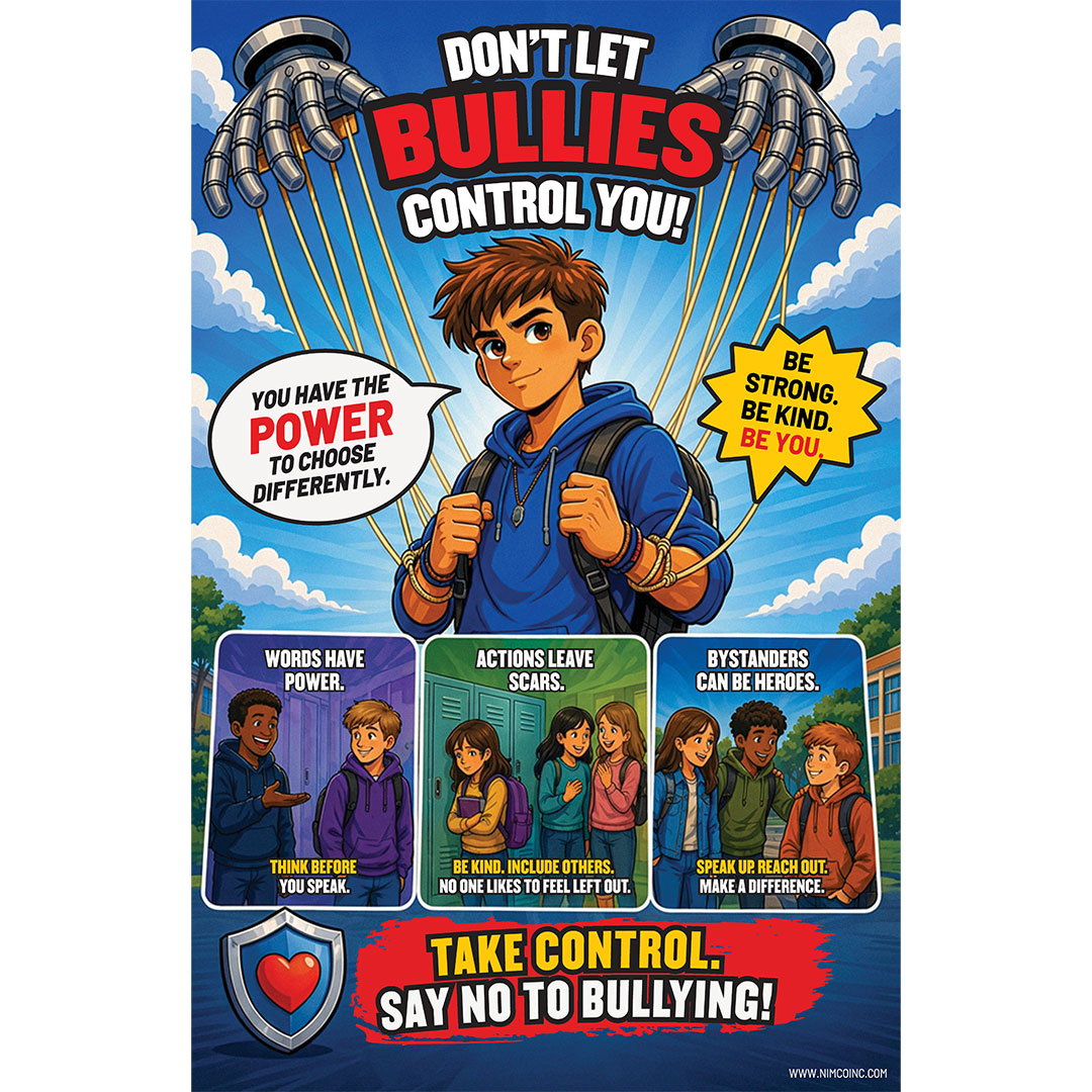 Bullying Prevention Poster: Don’t Let Bullies Control You!