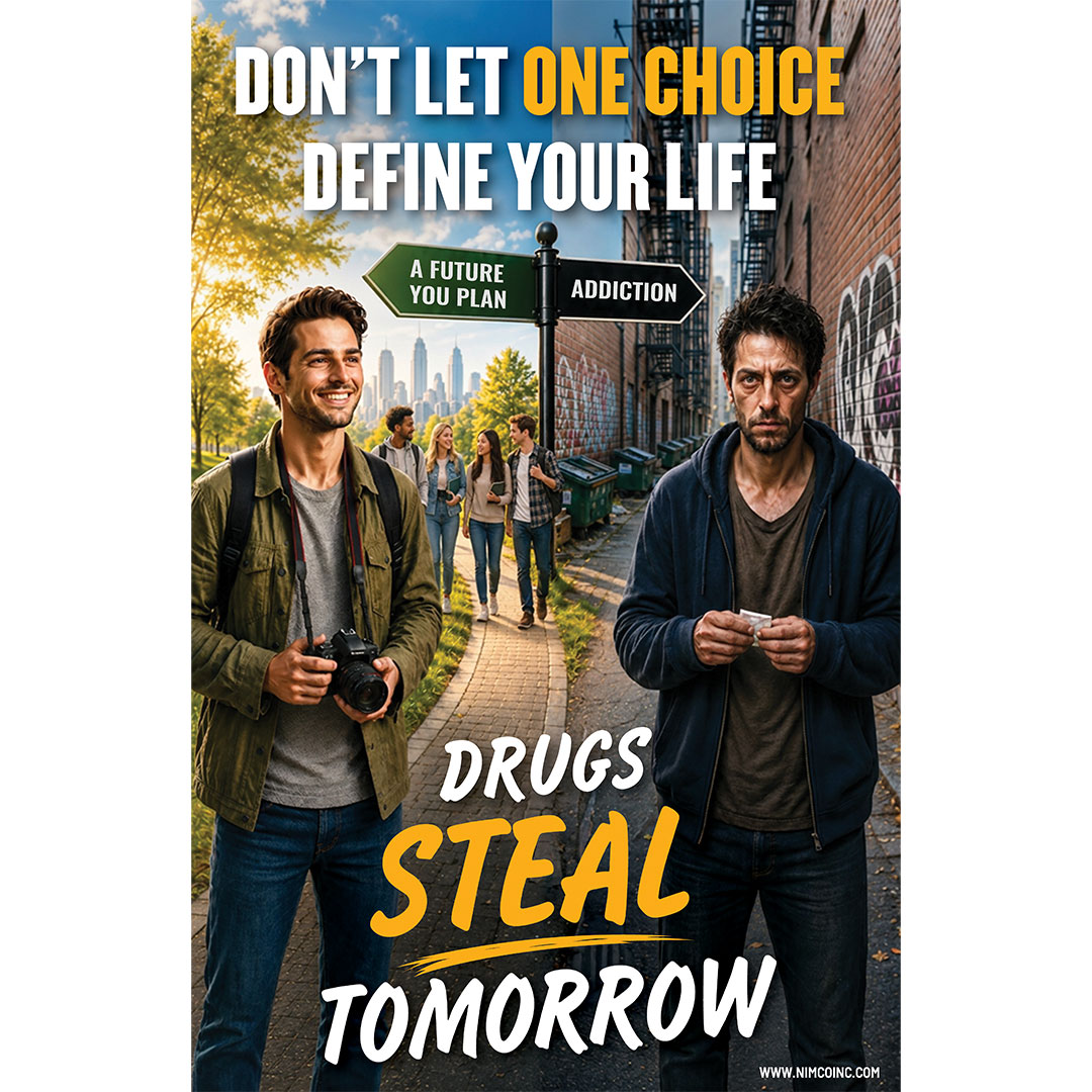 Drug Prevention Poster: Drugs Steal Tomorrow