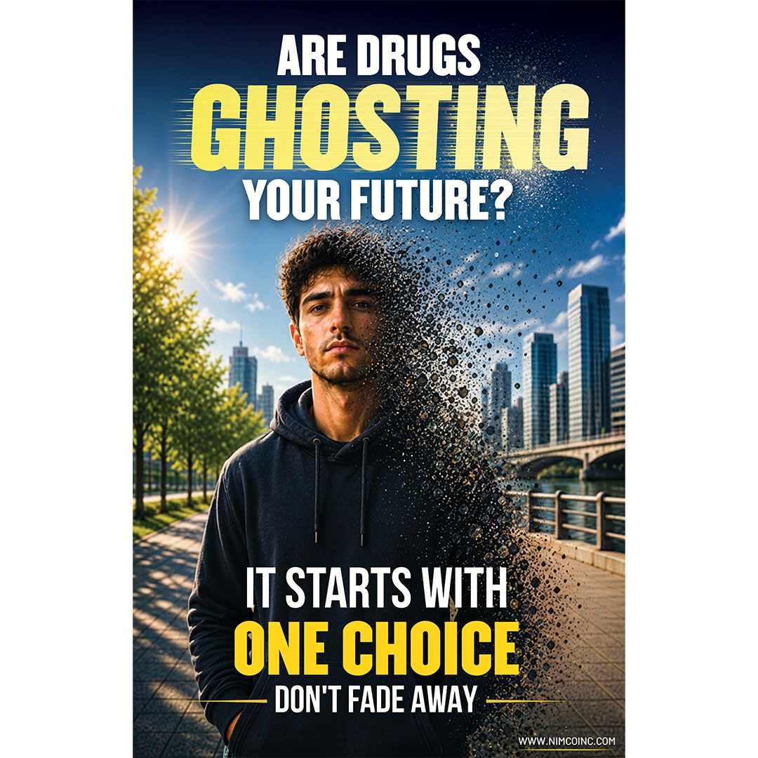 Drug Prevention Poster: Are Drugs Ghosting Your Future?
