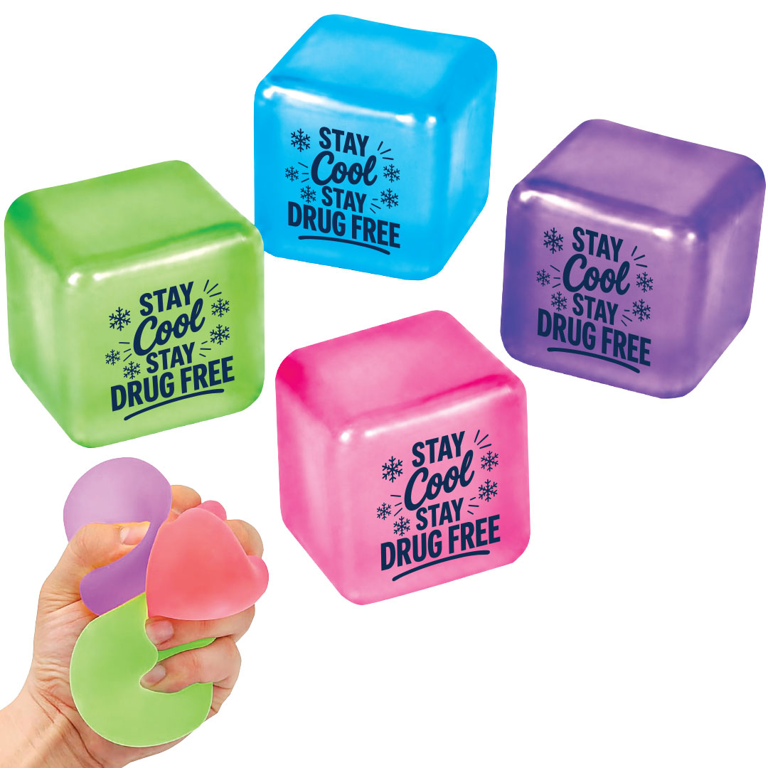Stay Cool Stay Drug Free! Squishy Ice Cube Fidget Toy Stay Cool Stay Drug Free! Squishy Ice Cube Fidget Toy