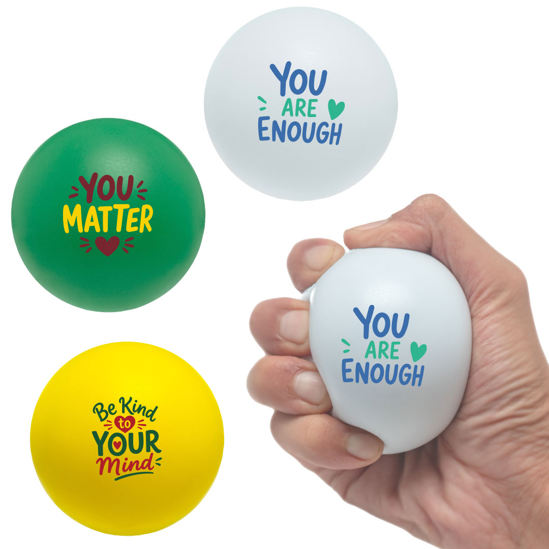 Mental Health Awareness Foam Stress Balls – 12 Pc.