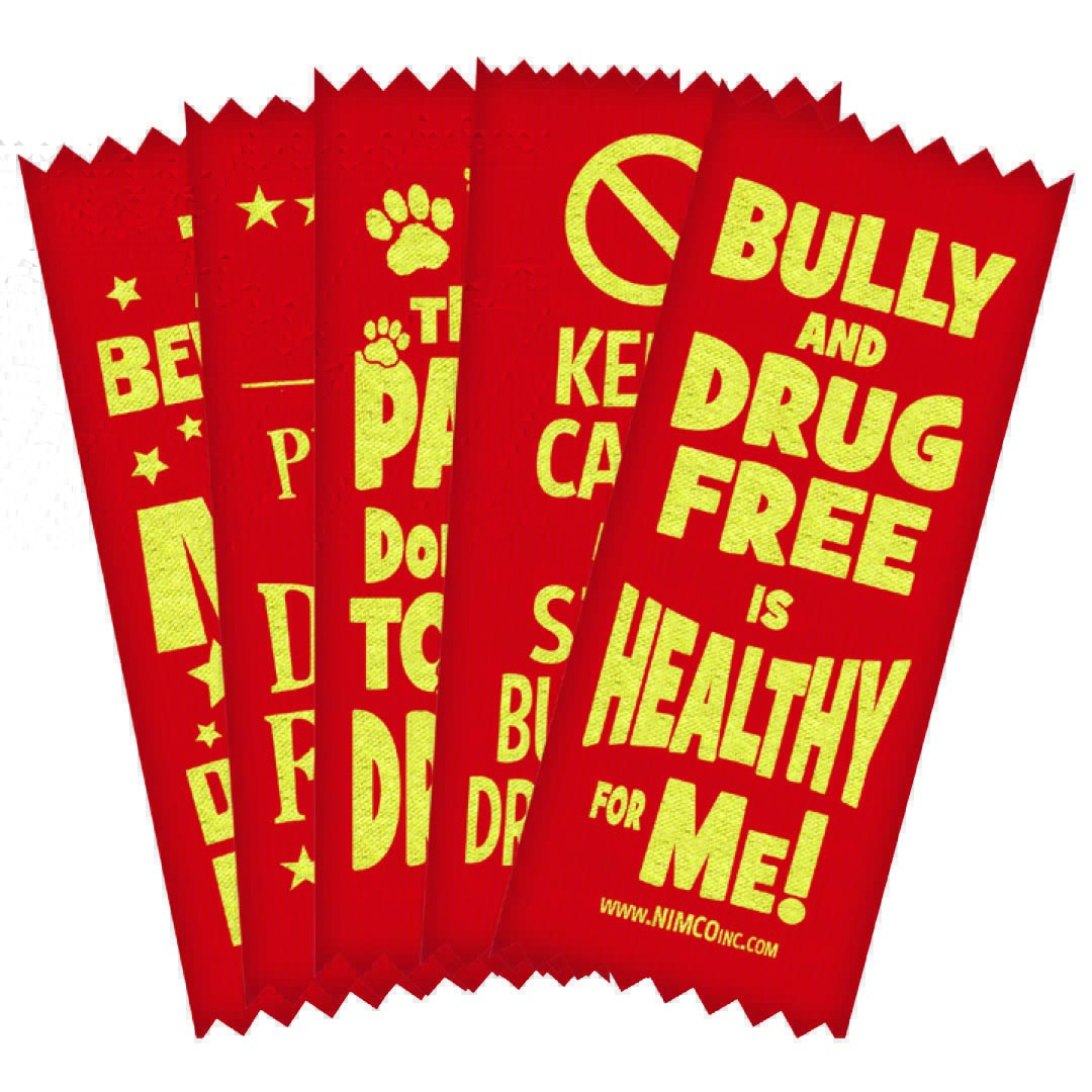 100 Assorted Drug Prevention Ribbons (Self-Stick) – Assortments Will Vary