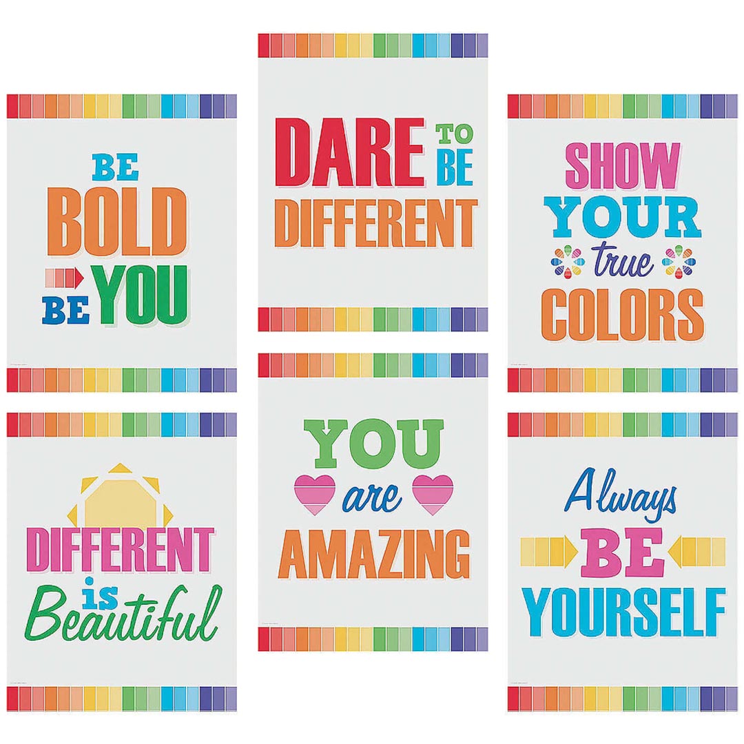 Paint Chip Motivational Poster Set of 6