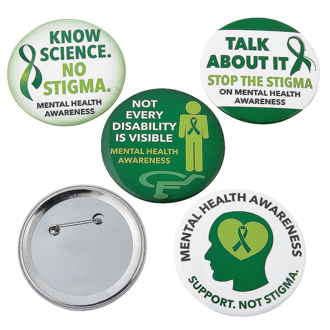 Mental Health Awareness Buttons – 24 Pc.