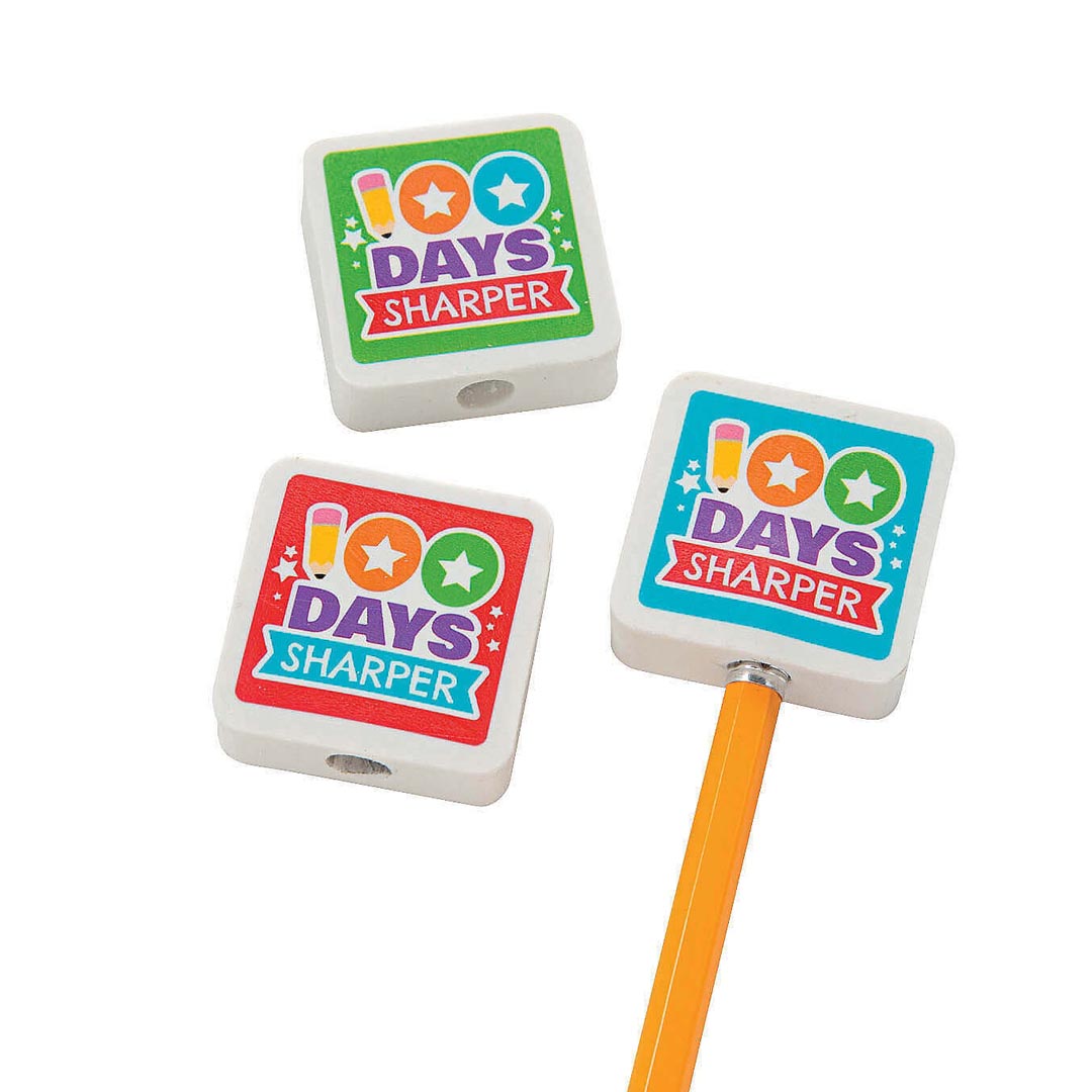 Erasers: 100 Days Sharper – Set of 24