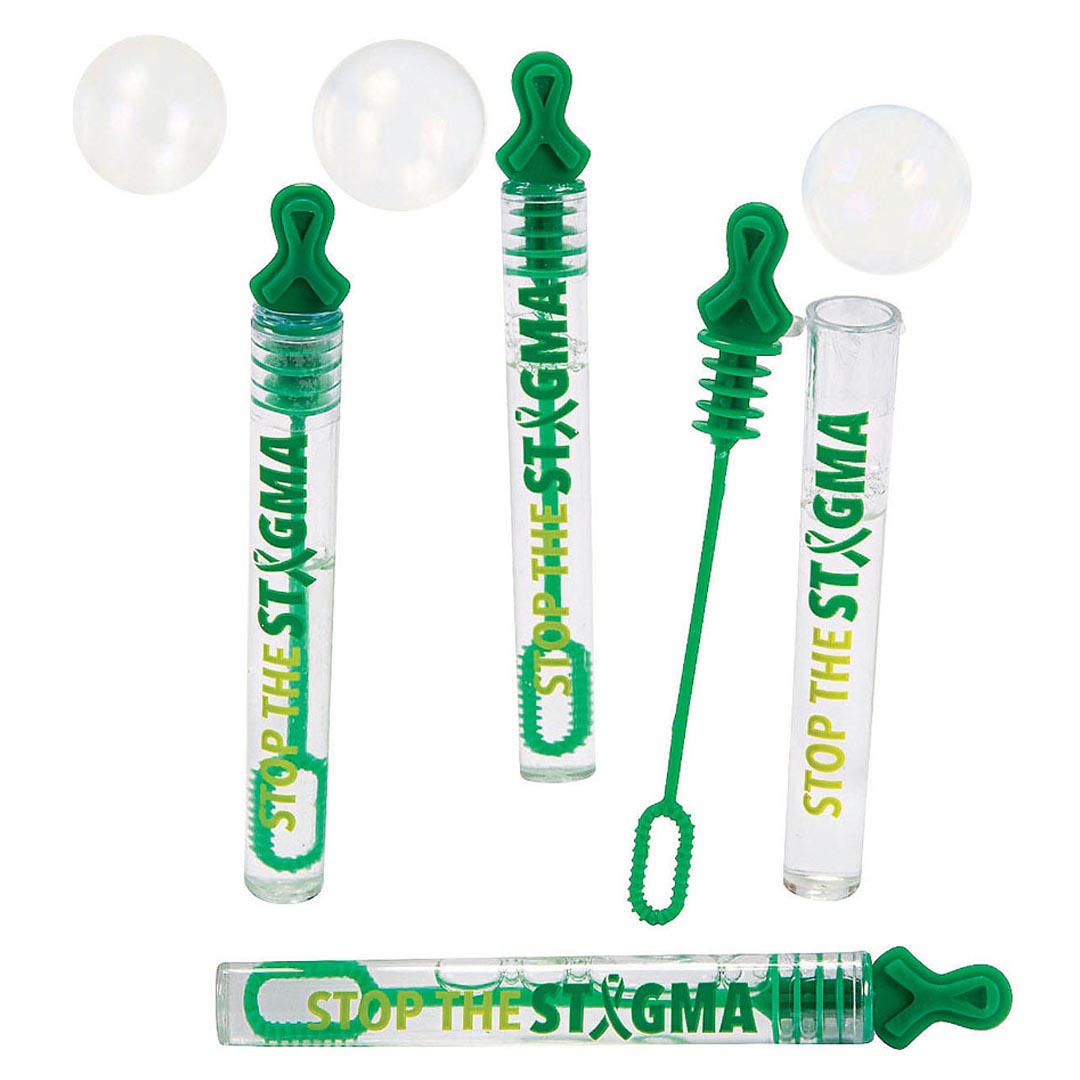Mini Mental Health Awareness Bubble Tubes – 24 Pc