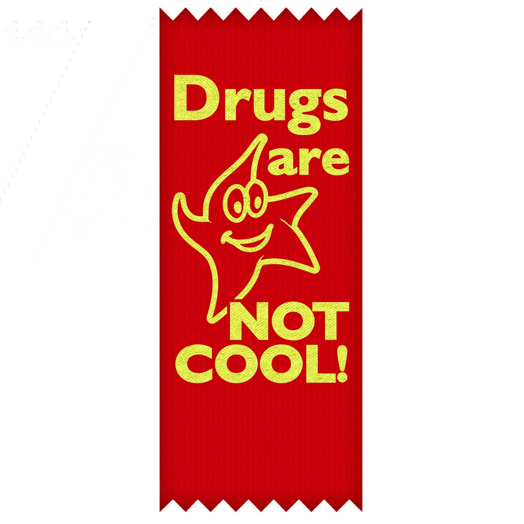 Drugs are Not Cool! – SELF-STICK Ribbons
