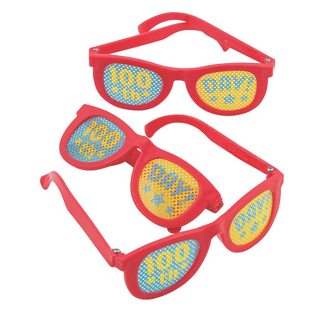 Glasses: 100th Day of School – Pinhole Glasses – Set of 12