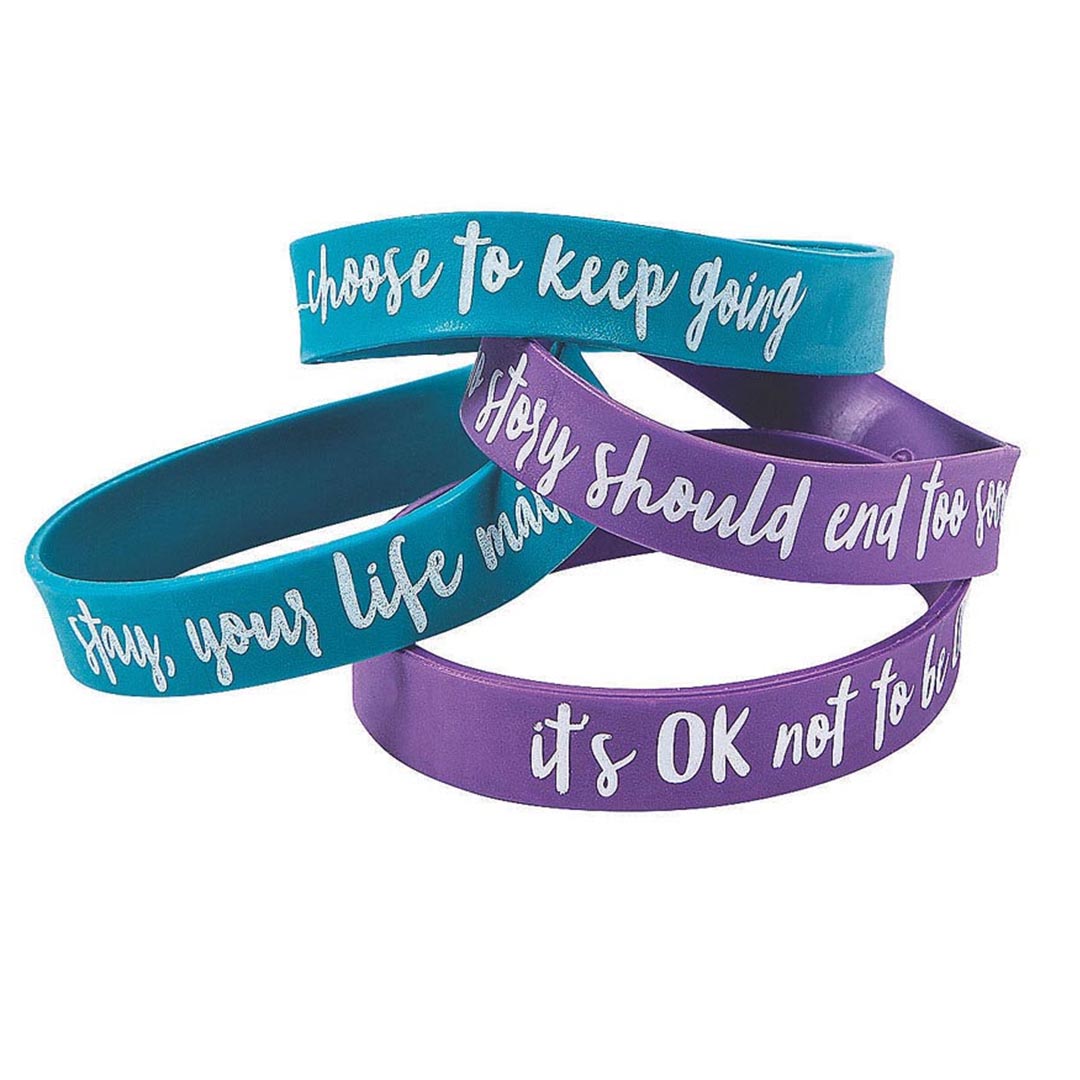 Suicide Awareness Rubber Bracelets – 24 Pc.