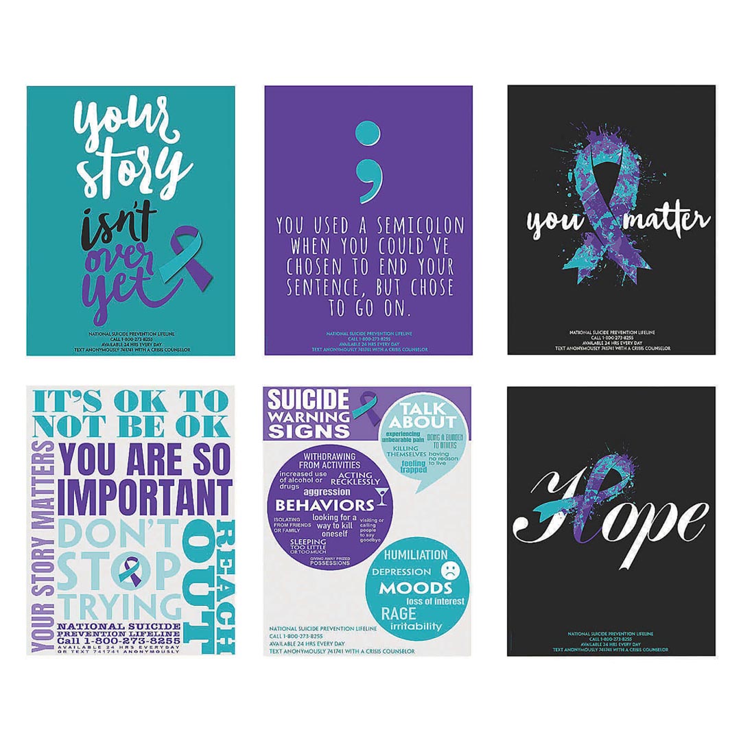 Suicide Awareness Posters (Set of 6)