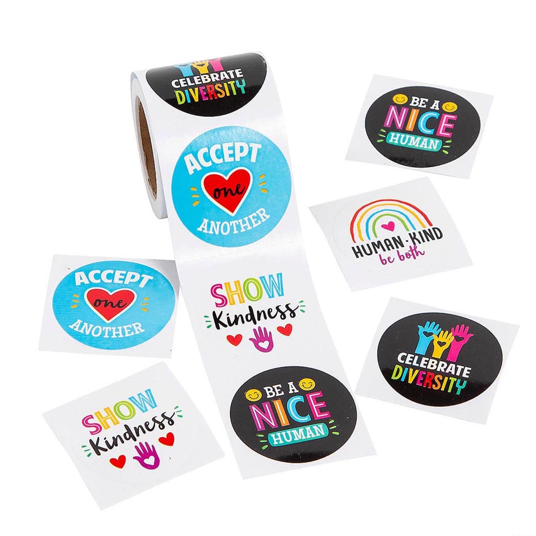 Sticker Roll: Humankind & Diversity – 100 pieces per roll