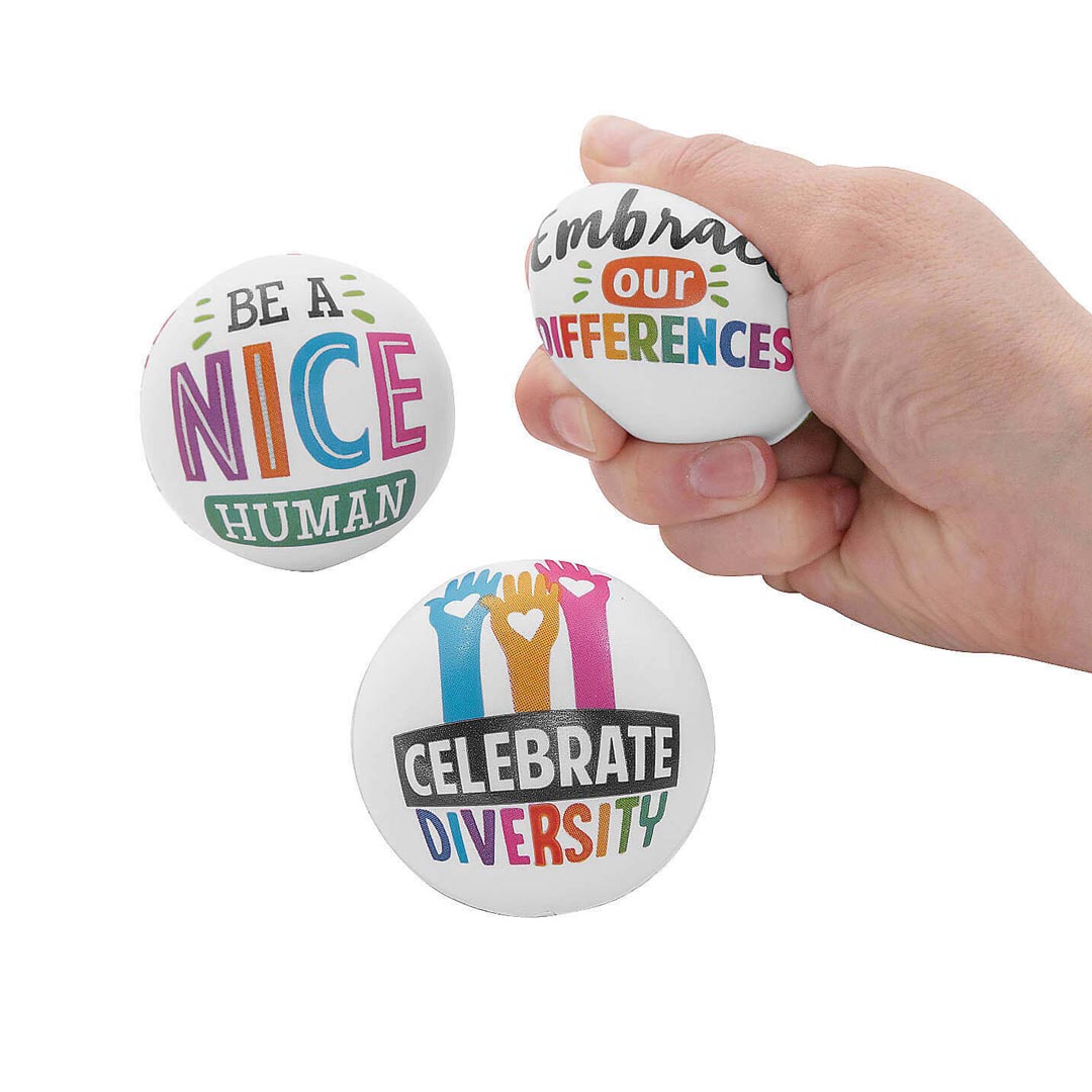 Humankind, Unity & Diversity Stress Balls - Set of 12