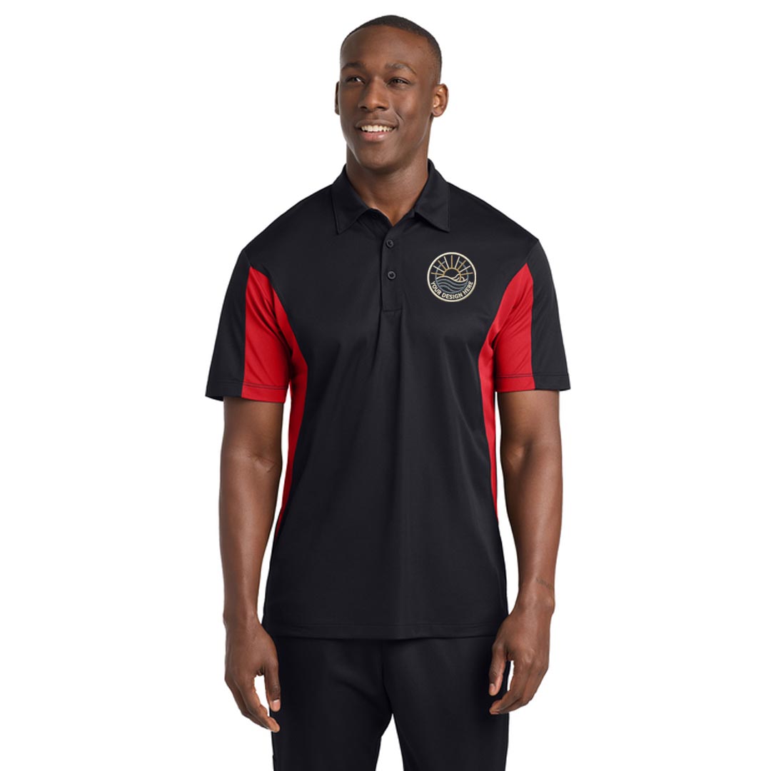 Sport Tek Side Blocked Micropique Sport-Wick Sport Shirt – Adult – Embroidered – Customizable