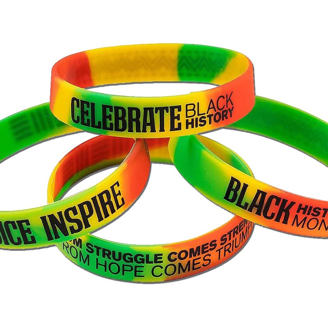Black History Month Silicone Bracelets (Set of 24)