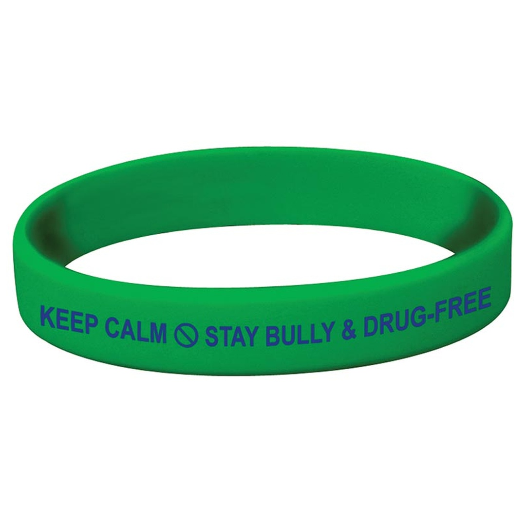 Keep Calm Stay Bully and Drug-Free – Silicone Bracelet