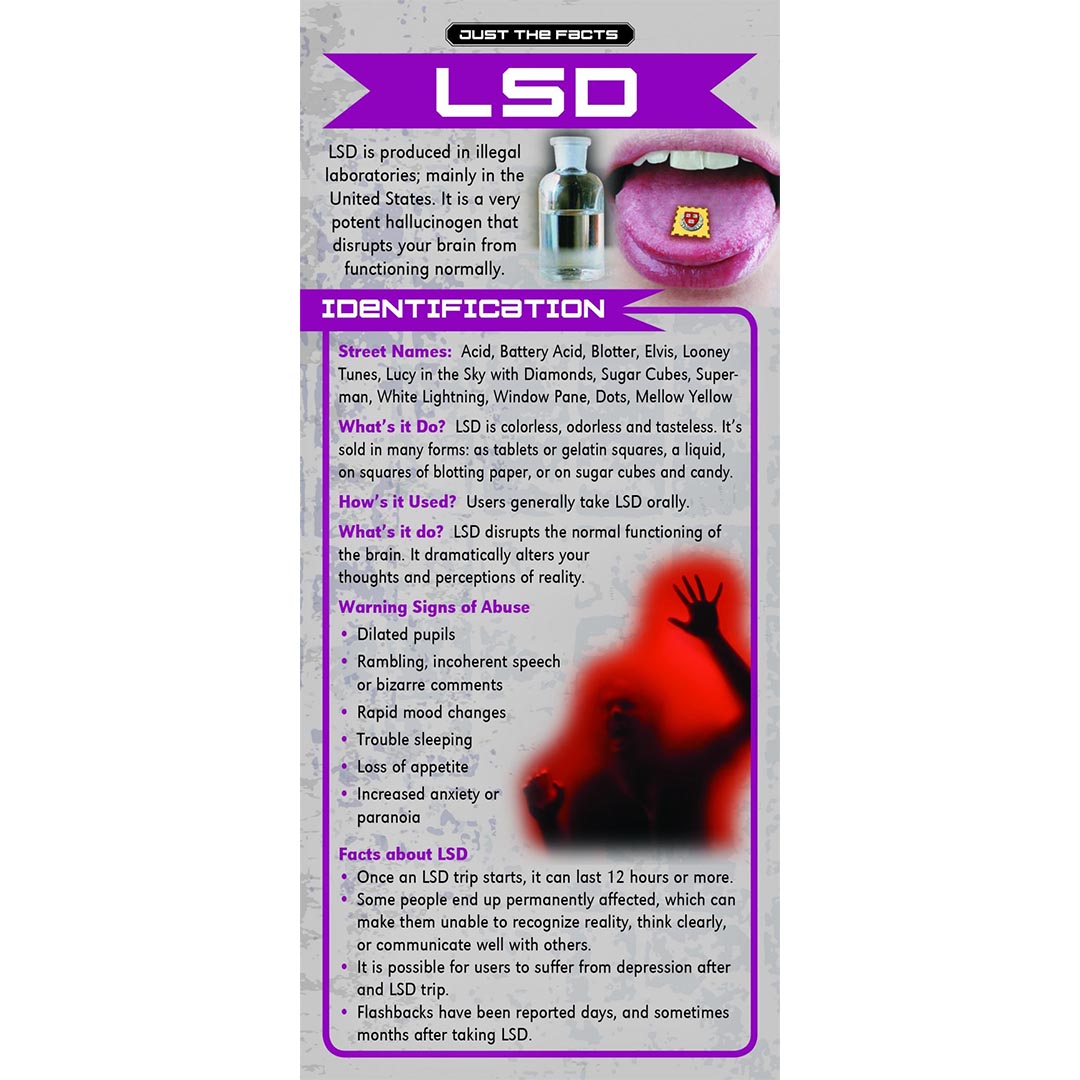 Just The Facts – LSD Rack Cards – Sold In Sets of 100