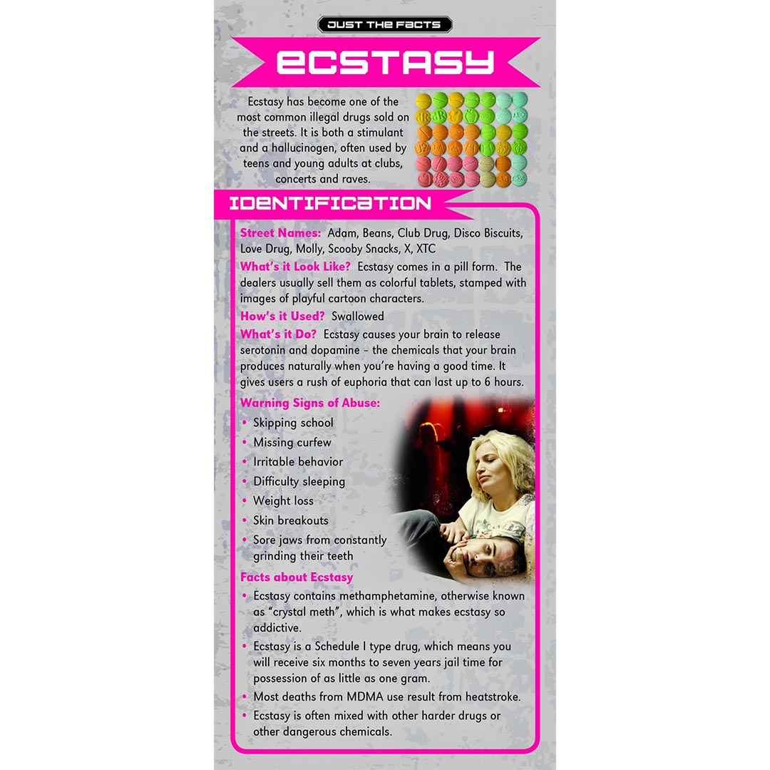 Just The Facts – Herbal Ecstasy Rack Cards – Sold In Sets of 100