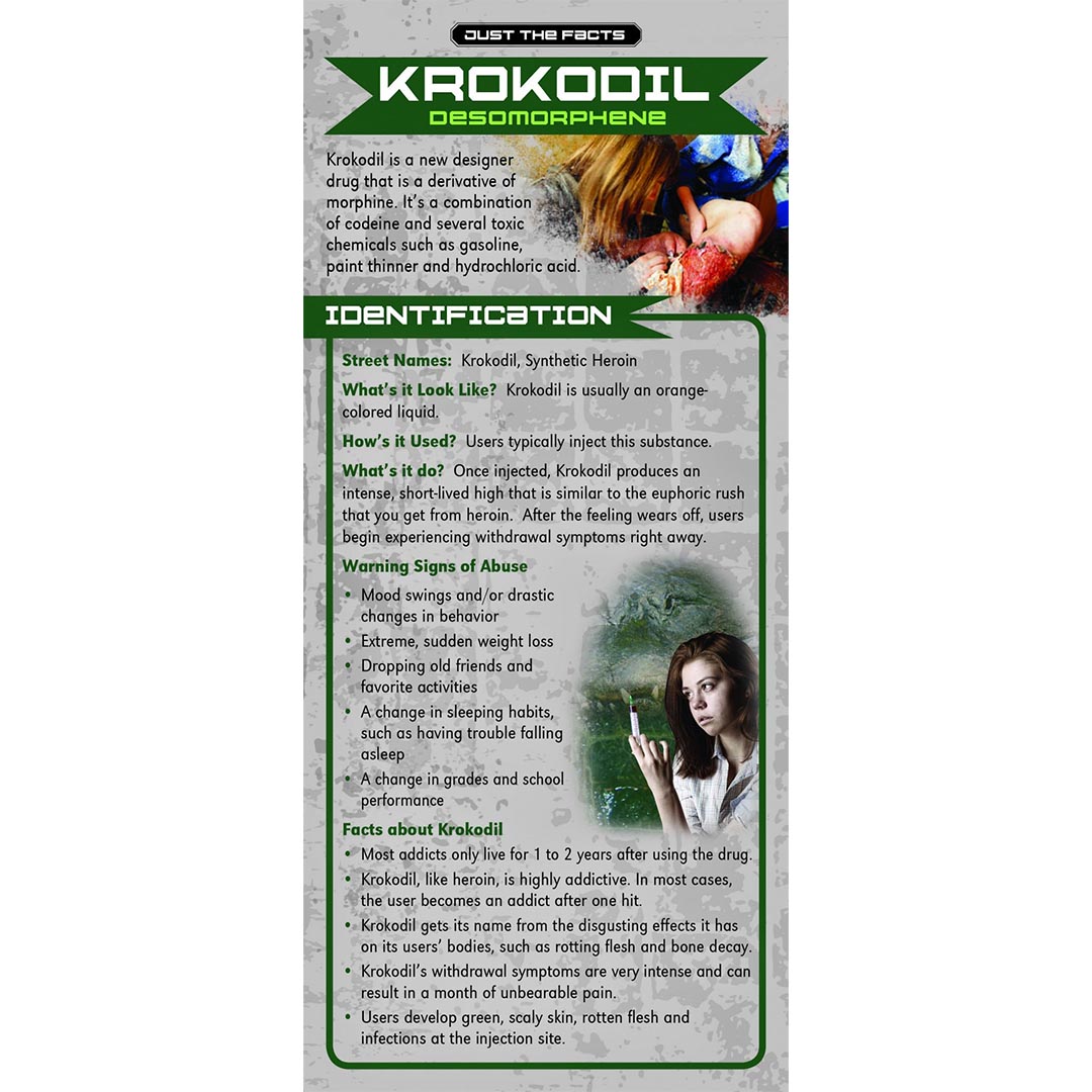 Just The Facts – Krokodil Rack Cards – Sold In Sets of 100