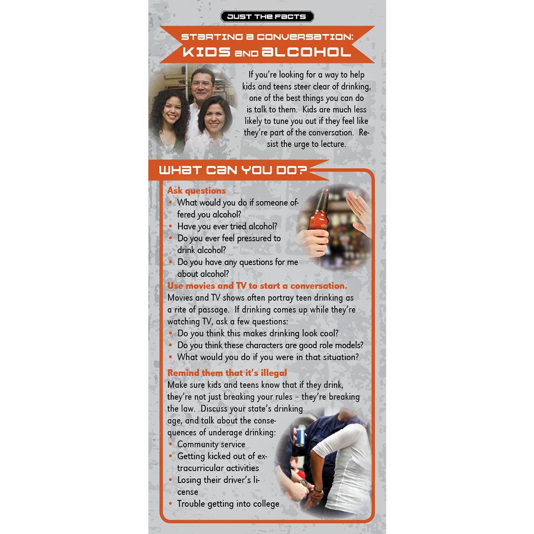 Just The Facts Rack Card: Starting A Conversation – Alcohol – Set of 100