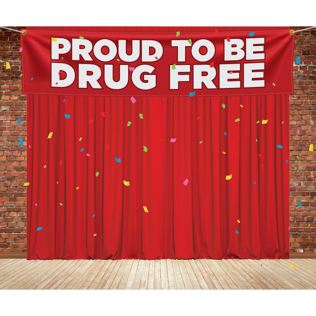 Proud To Be Drug Free Photo Booth Backdrop