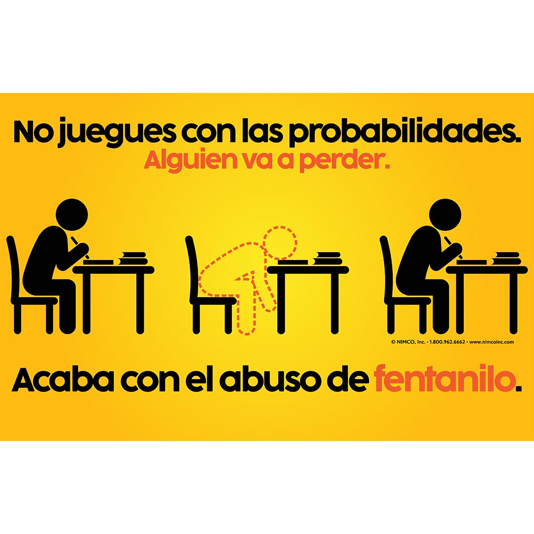 Fentanyl Poster: Don’t Play The Odds. Stop Fentanyl Now. (Spanish)