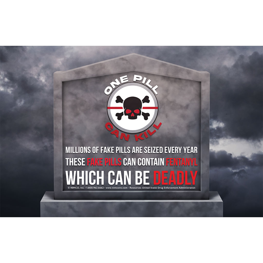 Fentanyl Poster: Millions Of Fake Pills Are Seized Every Year