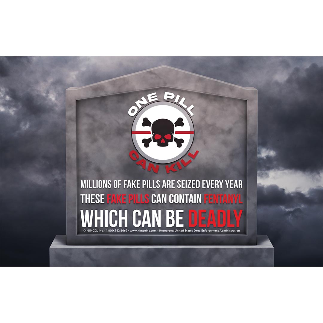 Fentanyl Poster: Millions Of Fake Pills Are Seized Every Year
