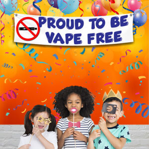 Proud To Be Vape Free Photo Booth Backdrop