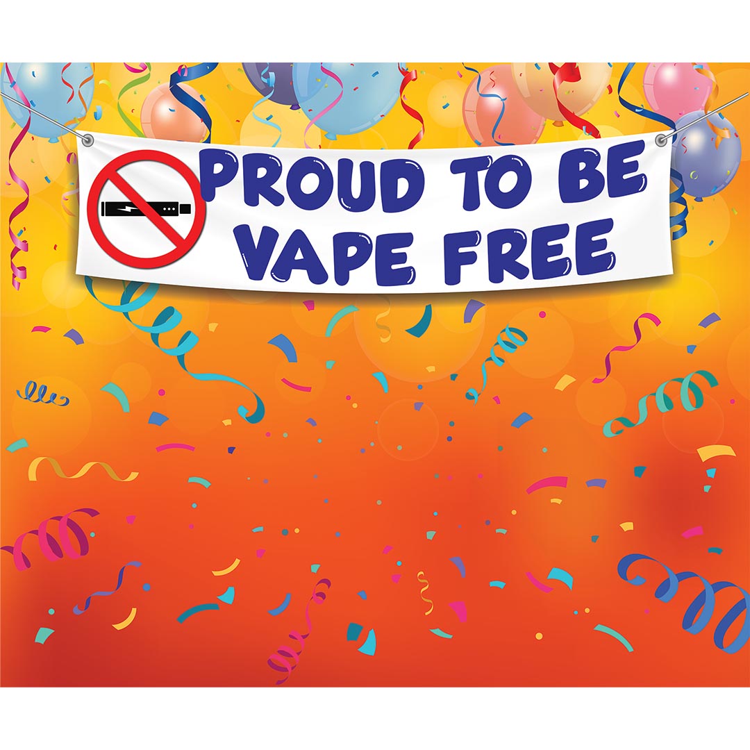 Proud To Be Vape Free Photo Booth Backdrop