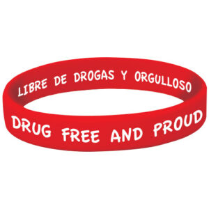 Drug Free and Proud – English and Spanish Bracelet Silicone Bracelet