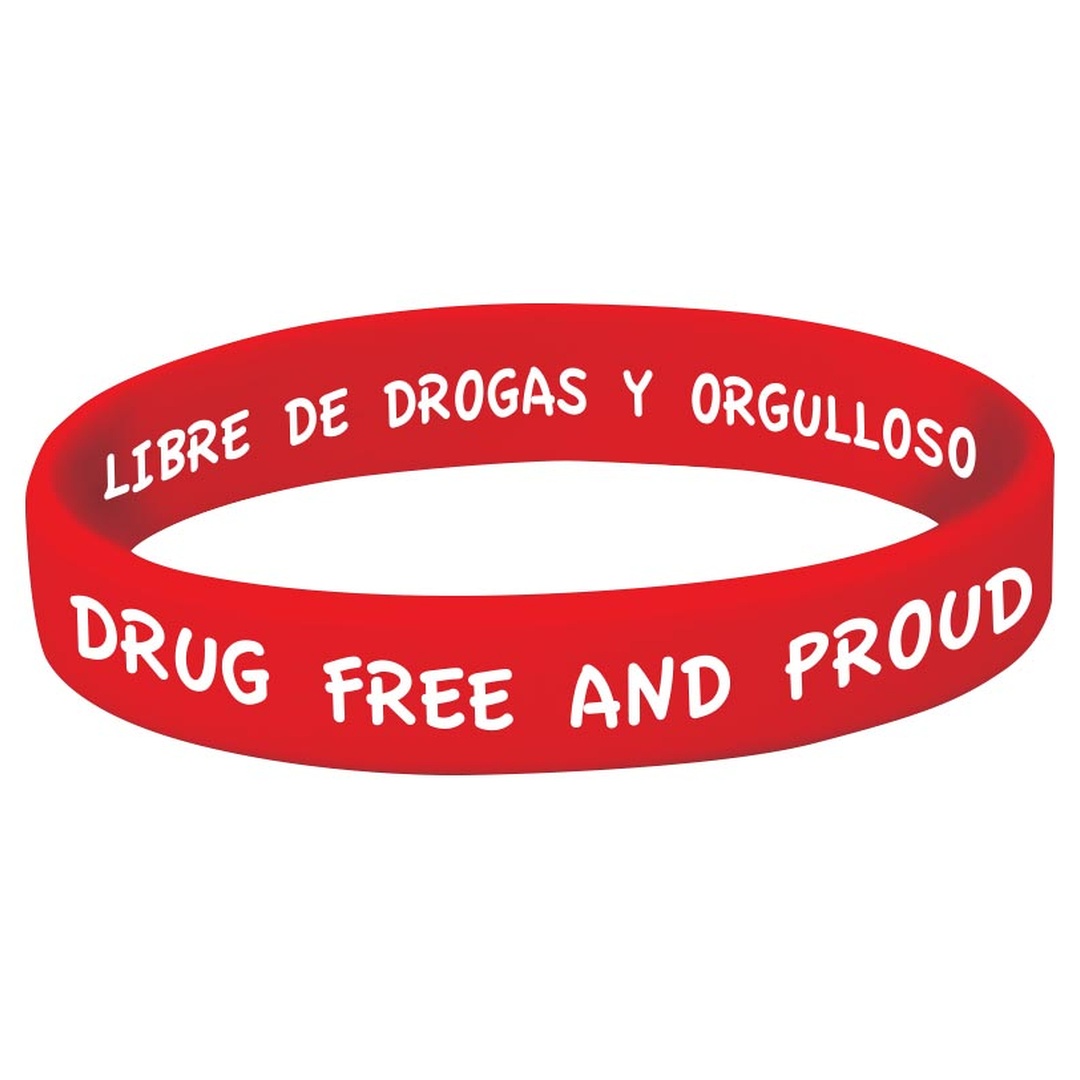 Drug Free and Proud – English and Spanish Bracelet Silicone Bracelet