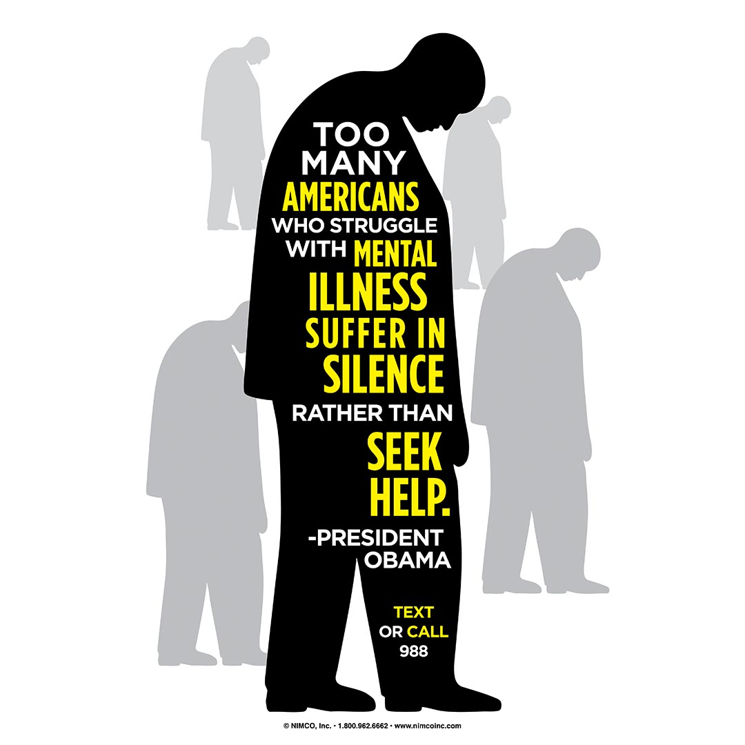 Mental Health Poster: Too Many Americans Who Struggle