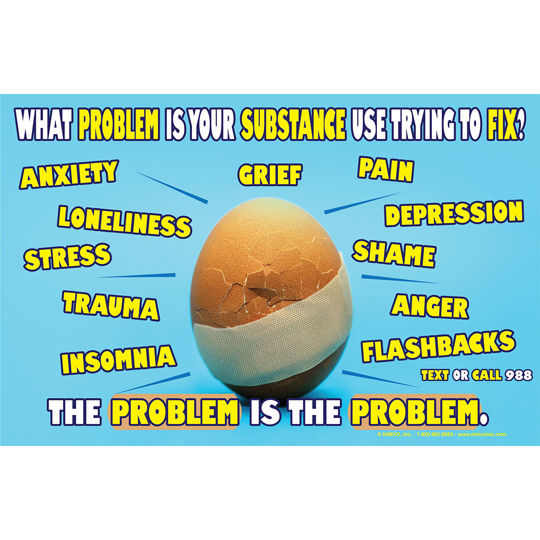 Mental Health Poster: What Problem Is Your Substance Use Trying To Fix?