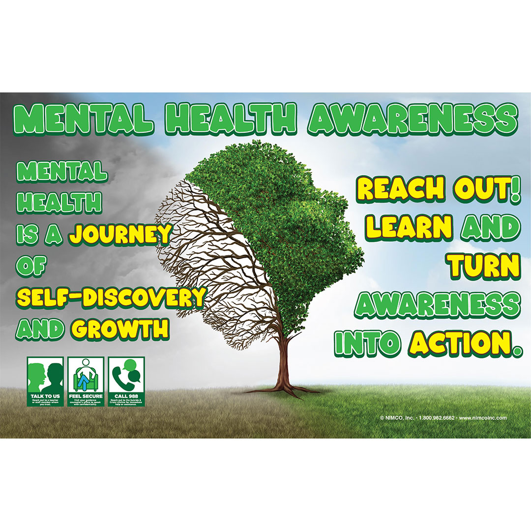 Mental Health Poster: Mental Health Is A Journey Mental Health Poster: Mental Health Is A Journey