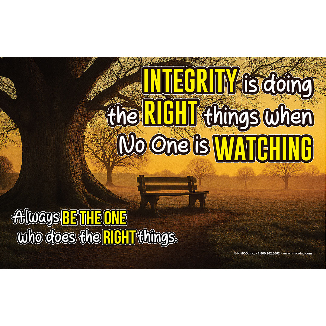 Character Building Poster: Integrity Is Doing The Right Things