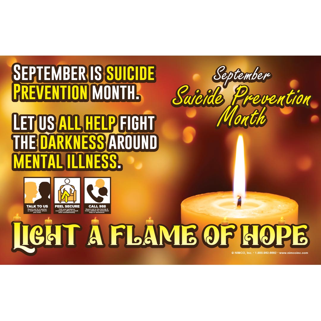 Suicide Prevention Poster: Light A Flame Of Hope