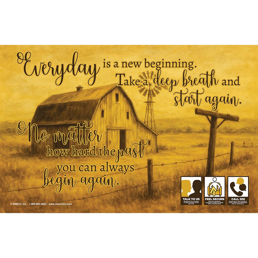 Mental Health Poster: Everyday Is A New Beginning