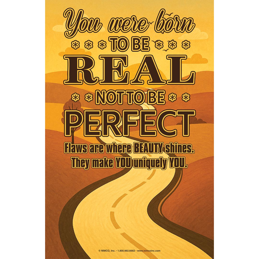 Mental Health Poster: You Were Born To Be Real