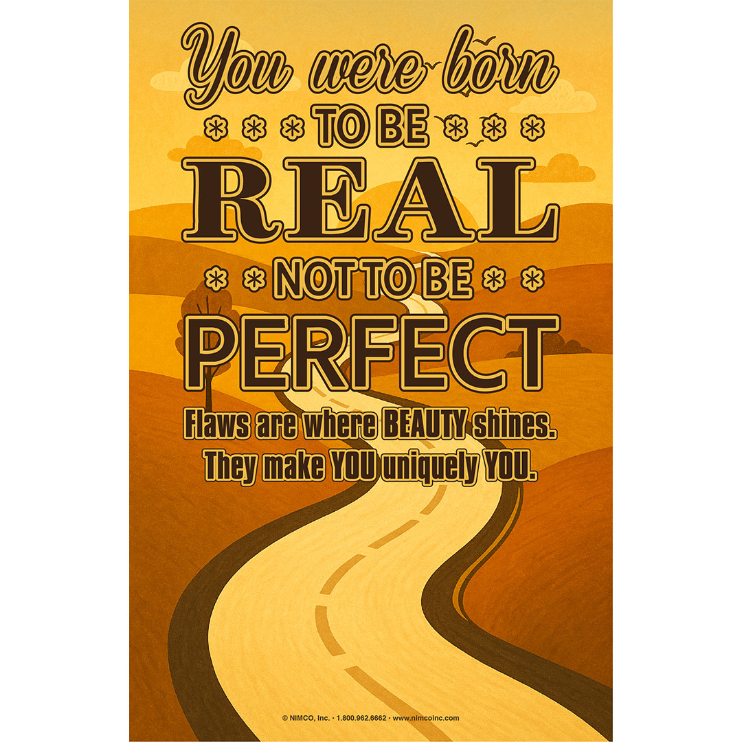 Mental Health Poster: You Were Born To Be Real