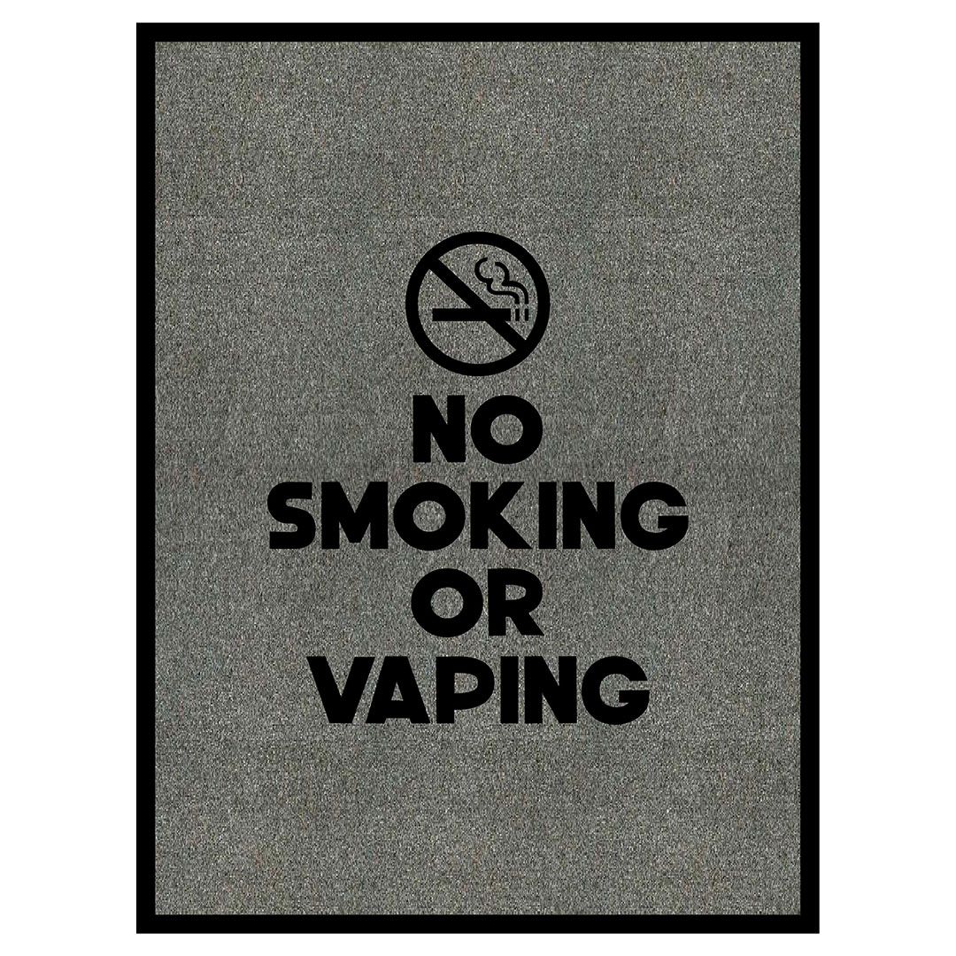 No Smoking Or Vaping Floor Mat – 3′ X 4′