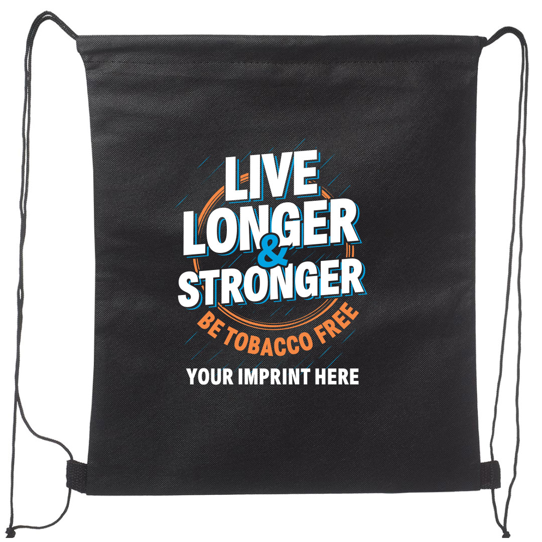 Tobacco Prevention Backpack (Customizable): Live Longer & Stronger. Be Tobacco Free