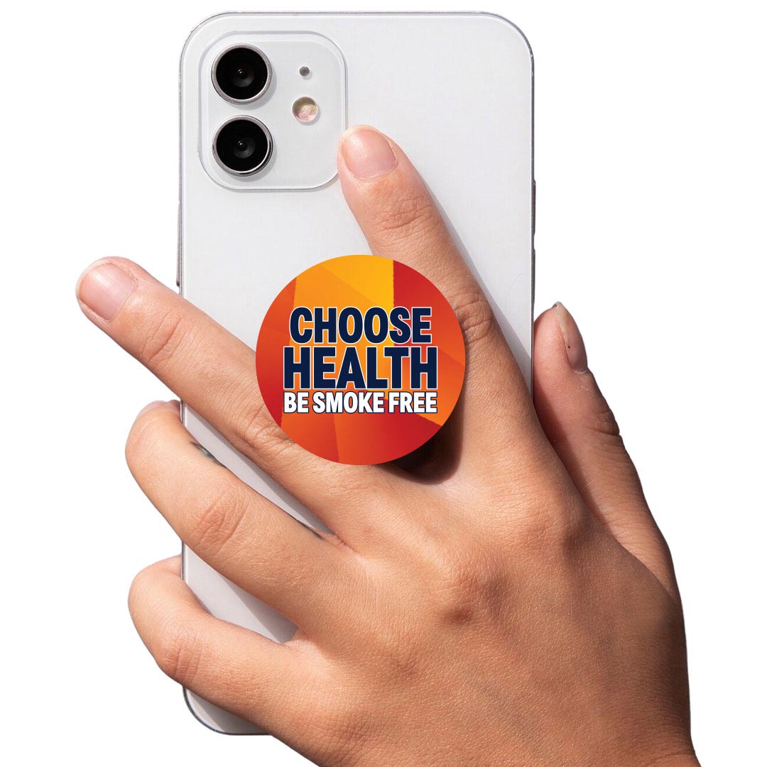 Choose Health. Be Smoke-Free PopUp Phone Gripper