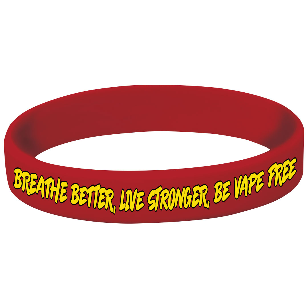 Breathe Better, Live Stronger, Be Vape Free Bracelet
