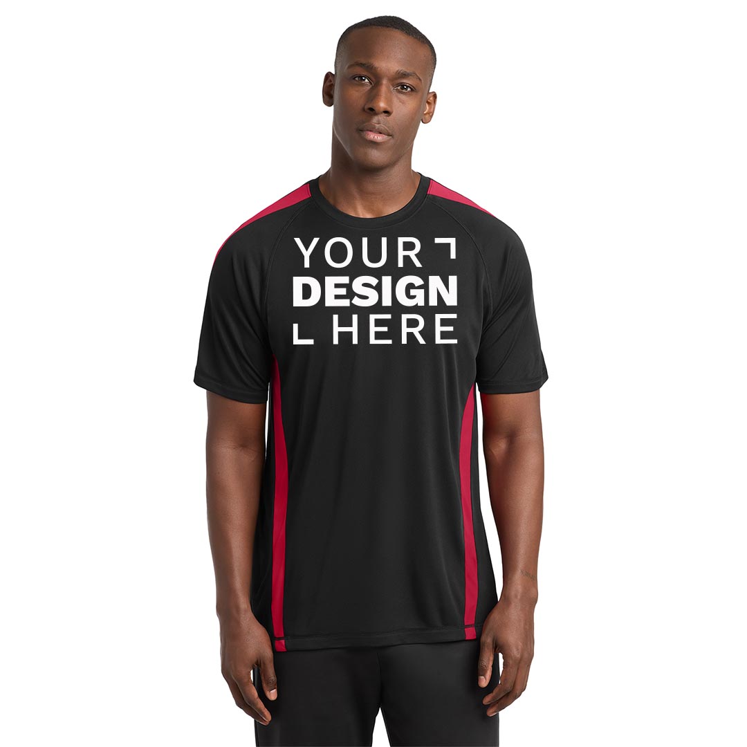Sport Tek Colorblock Competitor Tee – Adult, Screenprinted – Customizable