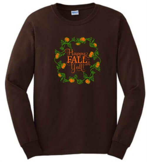 Shirt Template: Happy Fall Y'all 3