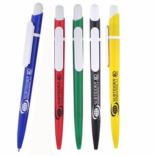 Seattle Pen - Color Barrel - White Clip - Customizable 3