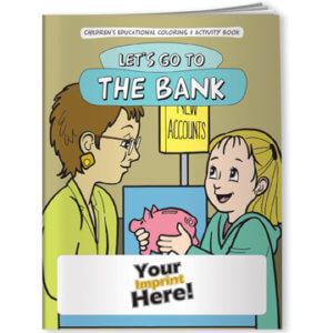 Let's Go To The Bank Coloring And Activity Book - Customizable 24