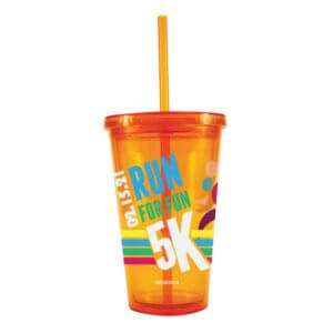 Tumbler - 16 oz. Double Wall with Straw - Customizable 15